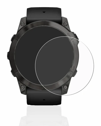 Immagine del dispositivo Garmin Epix Pro (Gen 2) (51 mm) con un'ampia varietà di protezioni per lo schermo.