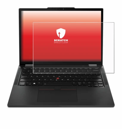 Immagine del dispositivo Lenovo ThinkPad X13 Gen 4 con un'ampia varietà di protezioni per lo schermo.