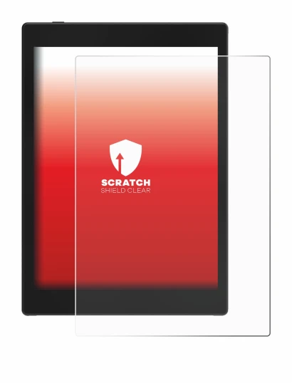 Immagine del dispositivo Boox Tab Mini C con un'ampia varietà di protezioni per lo schermo.