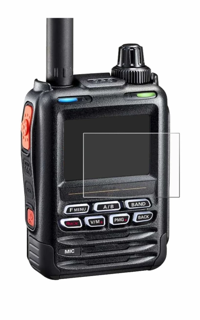 Immagine del dispositivo Yaesu FT-5DE/DR con un'ampia varietà di protezioni per lo schermo.