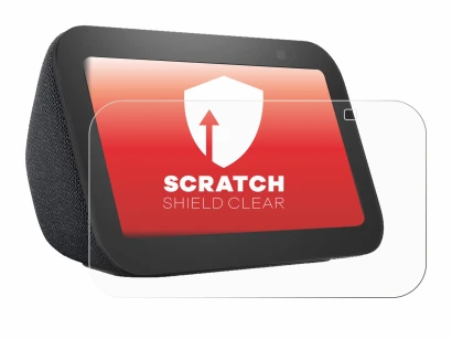 Immagine del dispositivo Amazon Echo Show 5 (3a Gen.) con un'ampia varietà di protezioni per lo schermo.