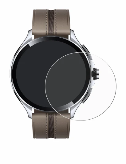 Immagine del dispositivo Xiaomi Watch 2 Pro con un'ampia varietà di protezioni per lo schermo.
