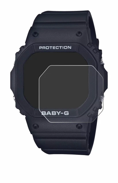 Immagine del dispositivo Casio Baby-G BGD-565 con un'ampia varietà di protezioni per lo schermo.
