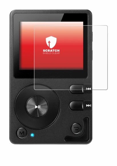 Immagine del dispositivo Hifi Walker H2 con un'ampia varietà di protezioni per lo schermo.