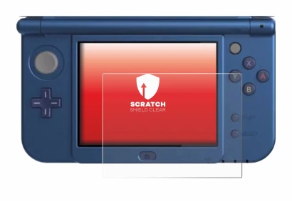 Immagine del dispositivo Nintendo New 3DS XL (Display inferiore) con un'ampia varietà di protezioni per lo schermo.