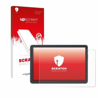 Parte frontale di una confezione del prodotto con il logo del marchio upscreen. Accanto è raffigurato il dispositivo Amazon Fi