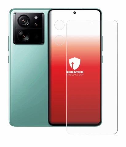 Immagine del dispositivo Xiaomi 13T (Fronte+Fotocamera) con un'ampia varietà di protezioni per lo schermo.
