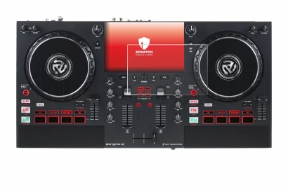 Immagine del dispositivo Numark Mixstream Pro+ con un'ampia varietà di protezioni per lo schermo.