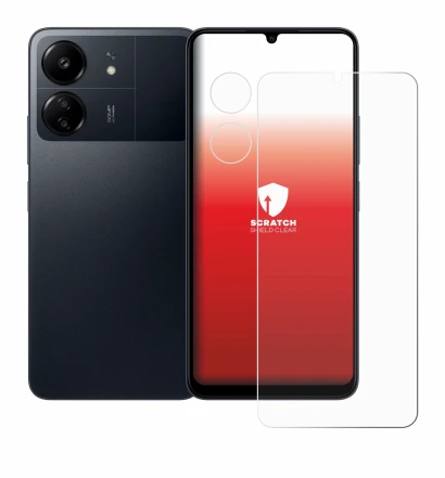 Immagine del dispositivo Xiaomi Poco C65 (Fronte+Fotocamera) con un'ampia varietà di protezioni per lo schermo.