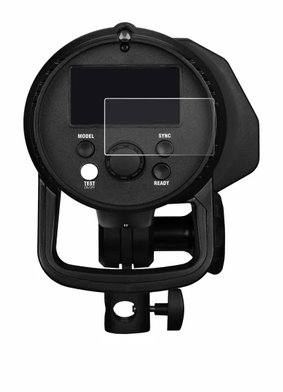 Immagine del dispositivo Profoto B1X con un'ampia varietà di protezioni per lo schermo.
