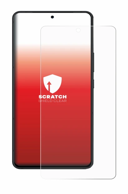 Immagine del dispositivo ASUS ROG Phone 8 Pro con un'ampia varietà di protezioni per lo schermo.