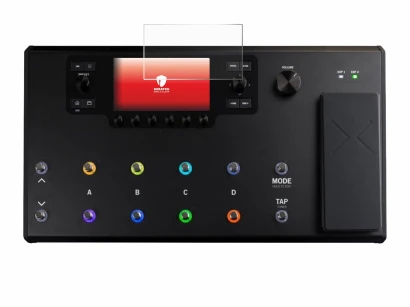 Immagine del dispositivo Line 6 Helix LT con un'ampia varietà di protezioni per lo schermo.