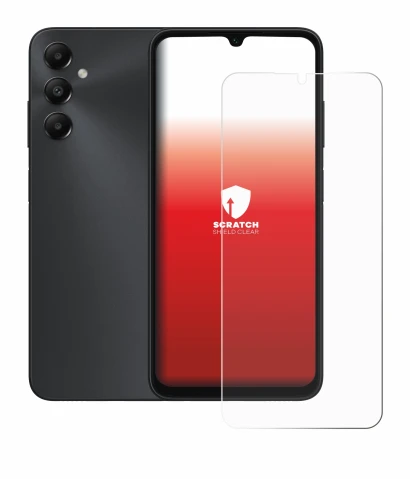 Immagine del dispositivo Samsung Galaxy A05s con un'ampia varietà di protezioni per lo schermo.