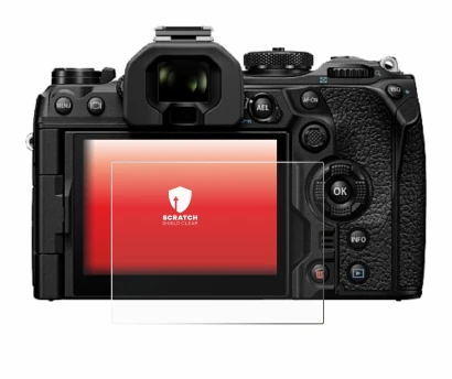 Immagine del dispositivo Olympus OM System OM-1 Mark II con un'ampia varietà di protezioni per lo schermo.