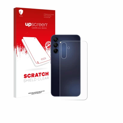 Parte frontale di una confezione del prodotto con il logo del marchio upscreen. Accanto è raffigurato il dispositivo Samsung G