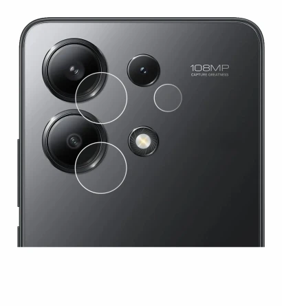 Immagine del dispositivo Xiaomi Redmi Note 13 (SOLO Fotocamera) con un'ampia varietà di protezioni per lo schermo.