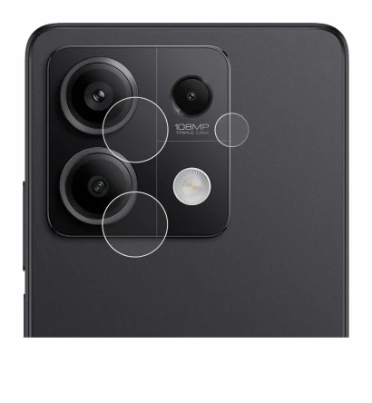 Immagine del dispositivo Xiaomi Redmi Note 13 Pro 5G (SOLO Fotocamera) con un'ampia varietà di protezioni per lo schermo.
