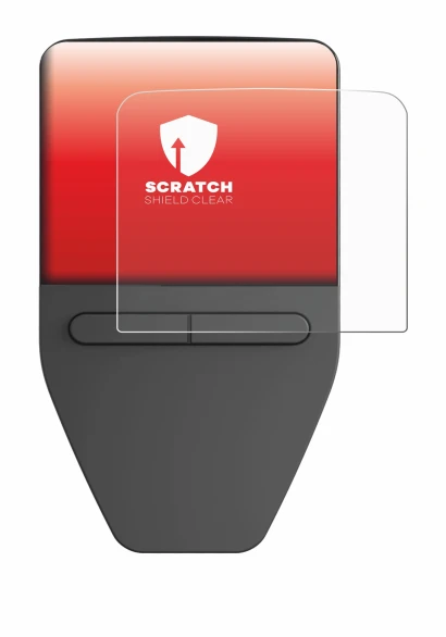 Immagine del dispositivo Trezor Safe 3 con un'ampia varietà di protezioni per lo schermo.