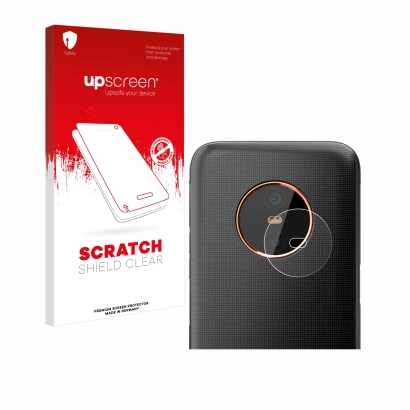 Parte frontale di una confezione del prodotto con il logo del marchio upscreen. Accanto è raffigurato il dispositivo Gigaset G