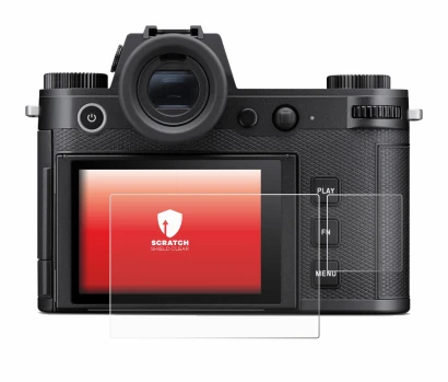 Immagine del dispositivo Leica SL3 (Display + display a spalla) con un'ampia varietà di protezioni per lo schermo.