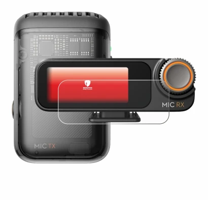Immagine del dispositivo DJI Mic 2 (Receiver) con un'ampia varietà di protezioni per lo schermo.