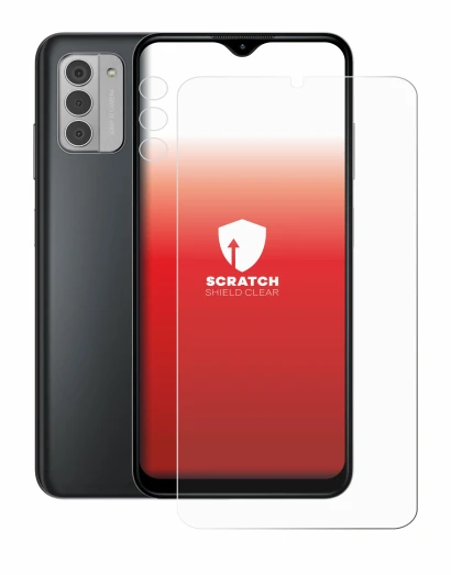 Immagine del dispositivo Nokia G42 5G (Fronte+Fotocamera) con un'ampia varietà di protezioni per lo schermo.