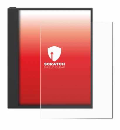 Immagine del dispositivo PocketBook InkPad Eo (2024) con un'ampia varietà di protezioni per lo schermo.