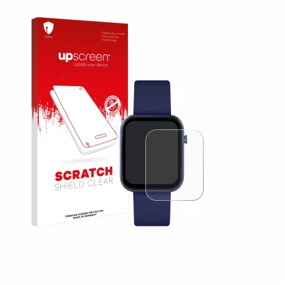 Parte frontale di una confezione del prodotto con il logo del marchio upscreen. Accanto è raffigurato il dispositivo Reflex Ac