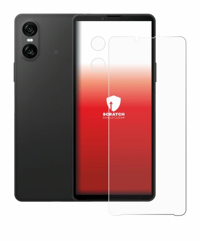 Immagine del dispositivo Sony Xperia 10 VI (Fronte+Fotocamera) con un'ampia varietà di protezioni per lo schermo.