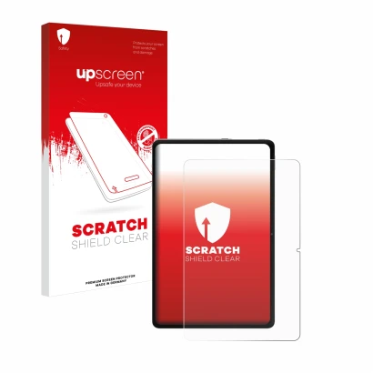 Parte frontale di una confezione del prodotto con il logo del marchio upscreen. Accanto è raffigurato il dispositivo Xiaomi Re