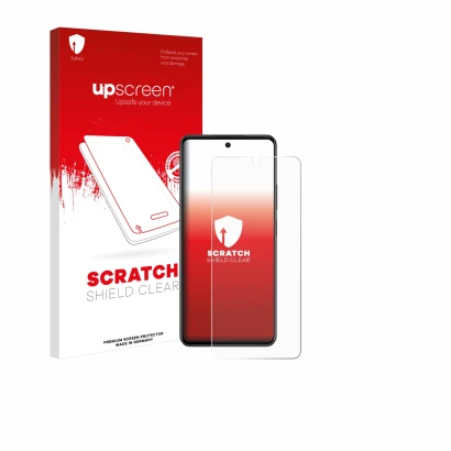 Parte frontale di una confezione del prodotto con il logo del marchio upscreen. Accanto è raffigurato il dispositivo Oppo A79