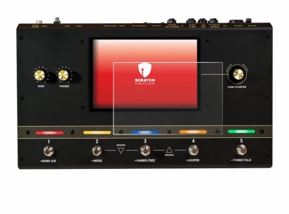 Immagine del dispositivo Headrush Core con un'ampia varietà di protezioni per lo schermo.