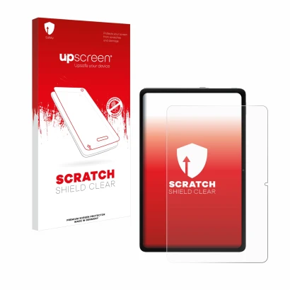 Parte frontale di una confezione del prodotto con il logo del marchio upscreen. Accanto è raffigurato il dispositivo Xiaomi Re