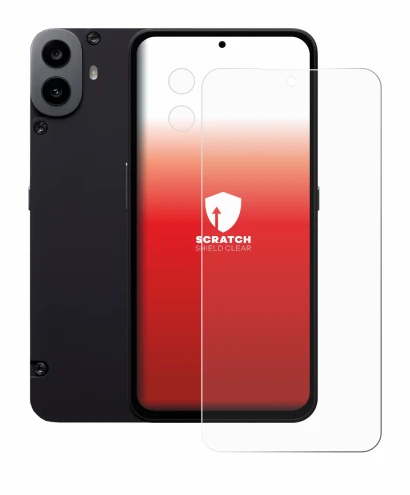 Immagine del dispositivo Nothing CMF Phone 1 (Fronte+Fotocamera) con un'ampia varietà di protezioni per lo schermo.