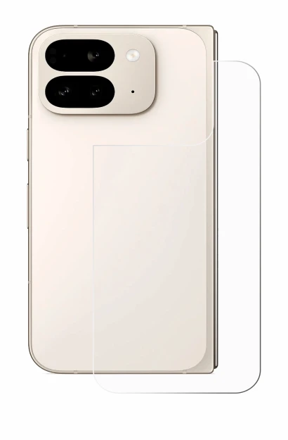 Immagine del dispositivo Google Pixel 9 Pro Fold (Posteriore) con un'ampia varietà di protezioni per lo schermo.