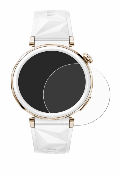 Immagine del dispositivo Huawei Watch GT 5 Pro (42 mm) con un'ampia varietà di protezioni per lo schermo.
