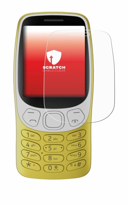 Immagine del dispositivo Nokia 3210 con un'ampia varietà di protezioni per lo schermo.