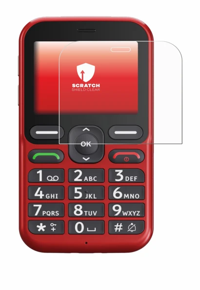 Immagine del dispositivo Doro Leva L10 con un'ampia varietà di protezioni per lo schermo.