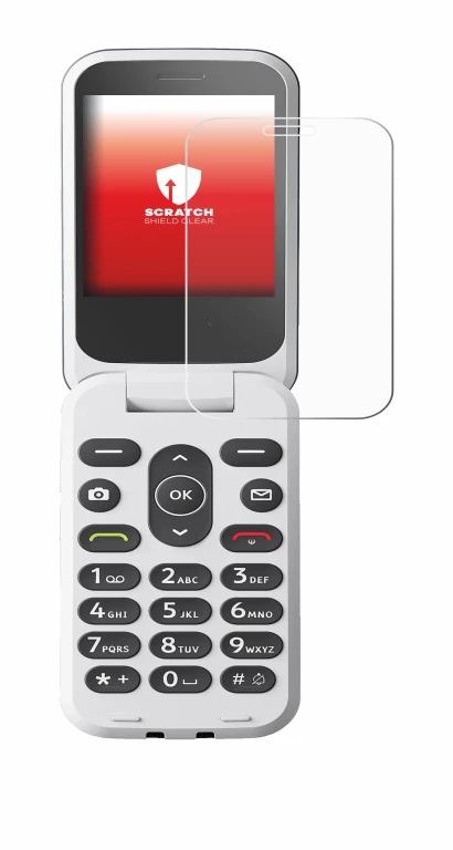 Immagine del dispositivo Doro 2820 con un'ampia varietà di protezioni per lo schermo.