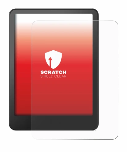 Immagine del dispositivo Amazon Kindle Paperwhite 2024 (12. Gen.) con un'ampia varietà di protezioni per lo schermo.