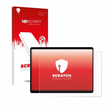 Parte frontale di una confezione del prodotto con il logo del marchio upscreen. Accanto è raffigurato il dispositivo Chuwi Hi1