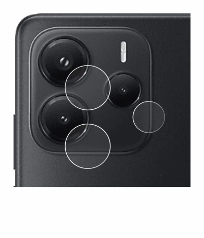 Immagine del dispositivo Xiaomi Redmi Note 14 (SOLO Fotocamera) con un'ampia varietà di protezioni per lo schermo.