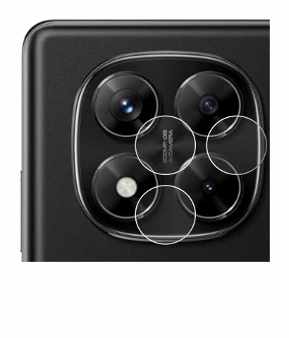 Immagine del dispositivo Xiaomi Redmi Note 14 Pro (SOLO Fotocamera) con un'ampia varietà di protezioni per lo schermo.