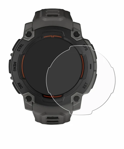 Immagine del dispositivo Garmin Instinct E (45 mm) con un'ampia varietà di protezioni per lo schermo.