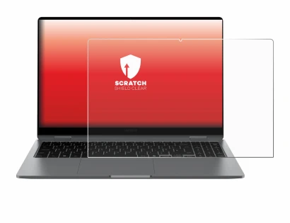 Immagine del dispositivo Samsung Galaxy Book5 360 15.6" con un'ampia varietà di protezioni per lo schermo.