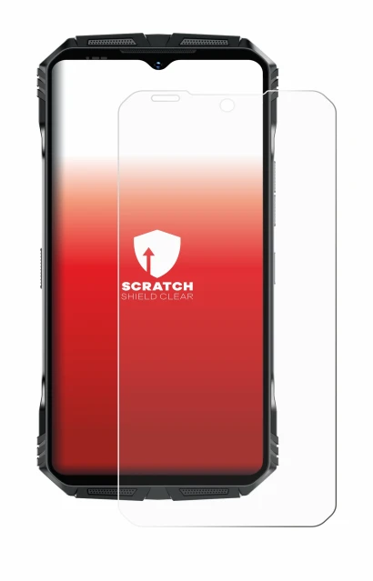 Immagine del dispositivo Doogee S118 Pro con un'ampia varietà di protezioni per lo schermo.
