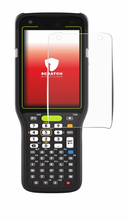 Immagine del dispositivo Zebra MC3400 con un'ampia varietà di protezioni per lo schermo.