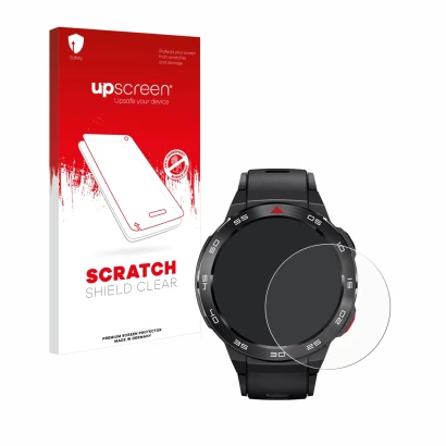 Parte frontale di una confezione del prodotto con il logo del marchio upscreen. Accanto è raffigurato il dispositivo Xiaomi Mi