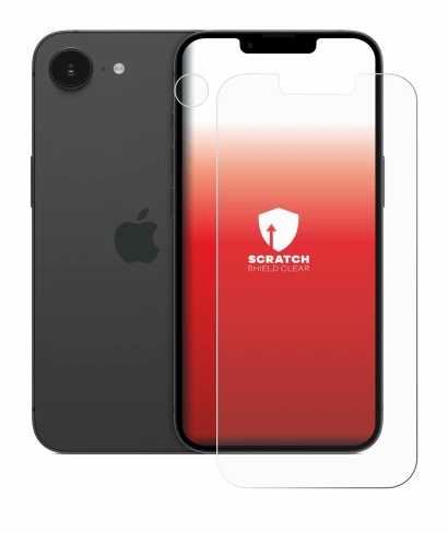 Immagine del dispositivo Apple iPhone 16e (Fronte+Fotocamera) con un'ampia varietà di protezioni per lo schermo.