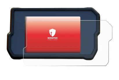 Immagine del dispositivo KTM RC125 / RC390 2022+ con un'ampia varietà di protezioni per lo schermo.